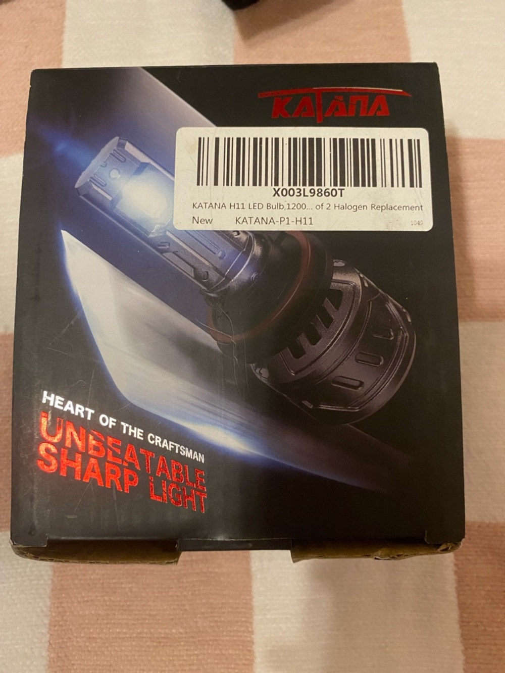 Katana H11 H8 9 LED Bulb - Black & Blue Packaging